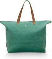 Pip Studio Tote Bag - Velvet Quiltey Days - Groen - 66x20x44cm