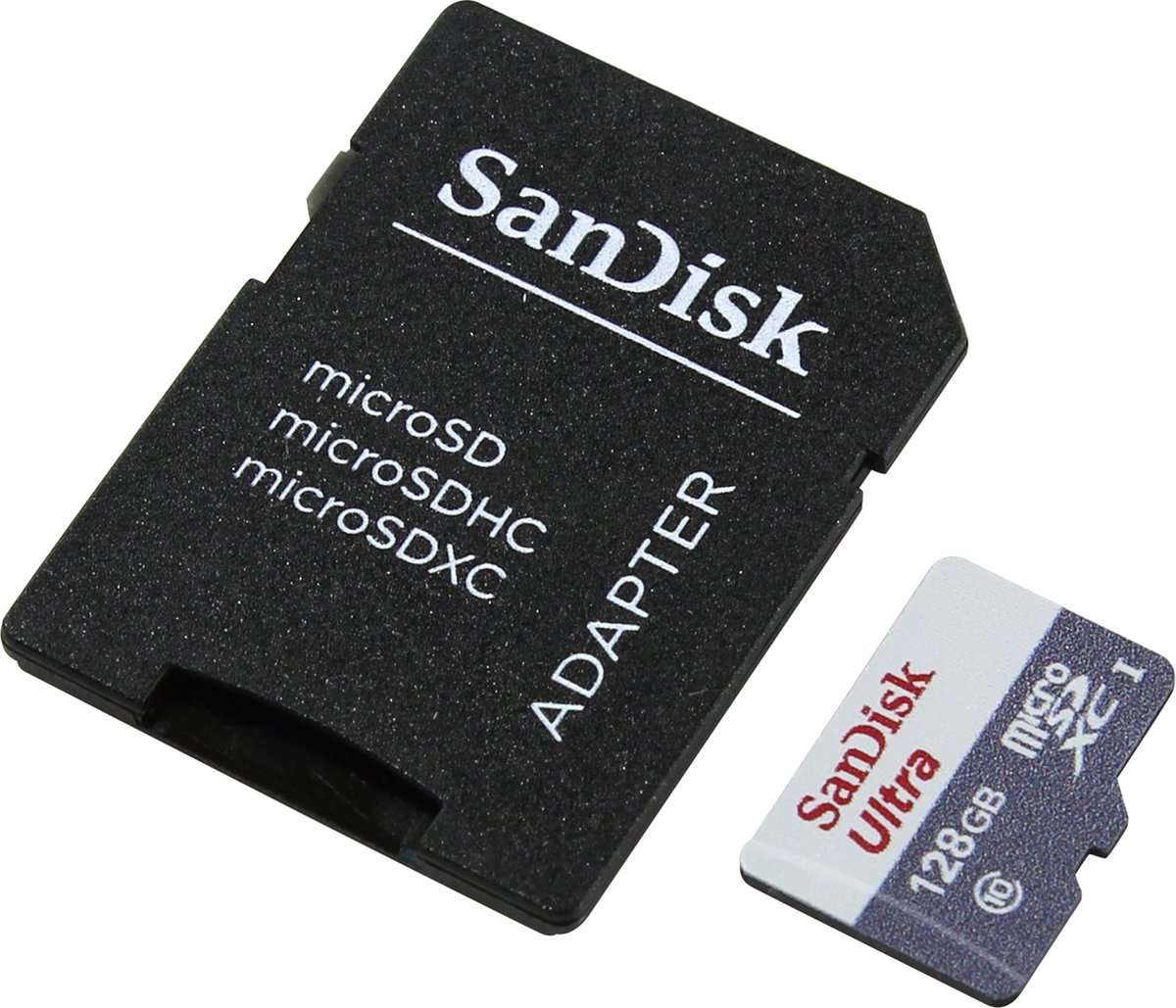 128GB MicroSDXC Ultra Class 10 UHS-I