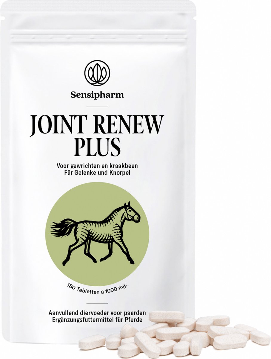 Sensipharm® Joint Renew Plus - Glucosamine Paard - Gewrichten, Kraakbeen & Artrose - 180 Tabl.