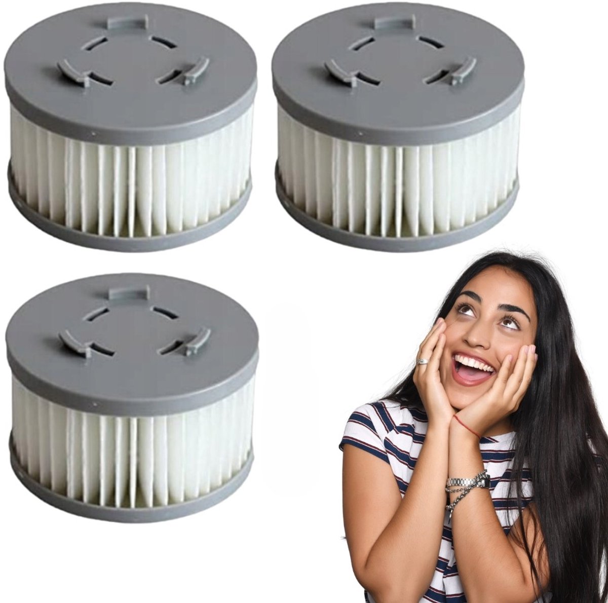 AreoSe - HEPA-filter voor JIMMY JV85|JV85 Pro/H9 Pro - 3 stuks