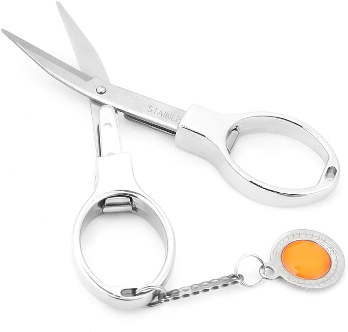 Zakschaar, roestvrij staal, inklapbaar, met sleutelhanger, visschaar, draadsnijder