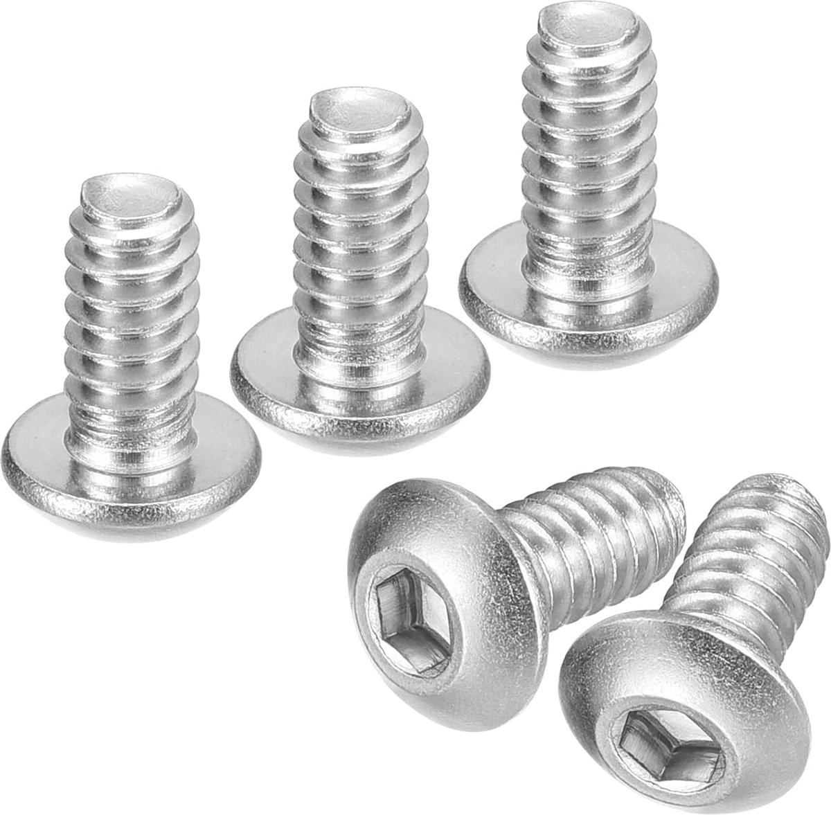 #10-24x3/8" Schakelkop Socket Schroeven 50st 304 RVS Sluitingen Zeskant Bout Schroeven Volledig Draad Zeskant Aandrijving Schroeven