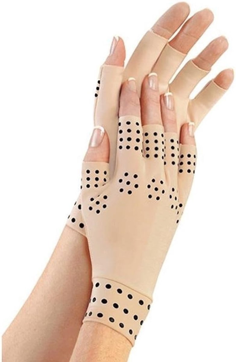 1 paar compressiehandschoenen met magneten, anti-artritis magnetische therapie handschoenen voor gezondheid