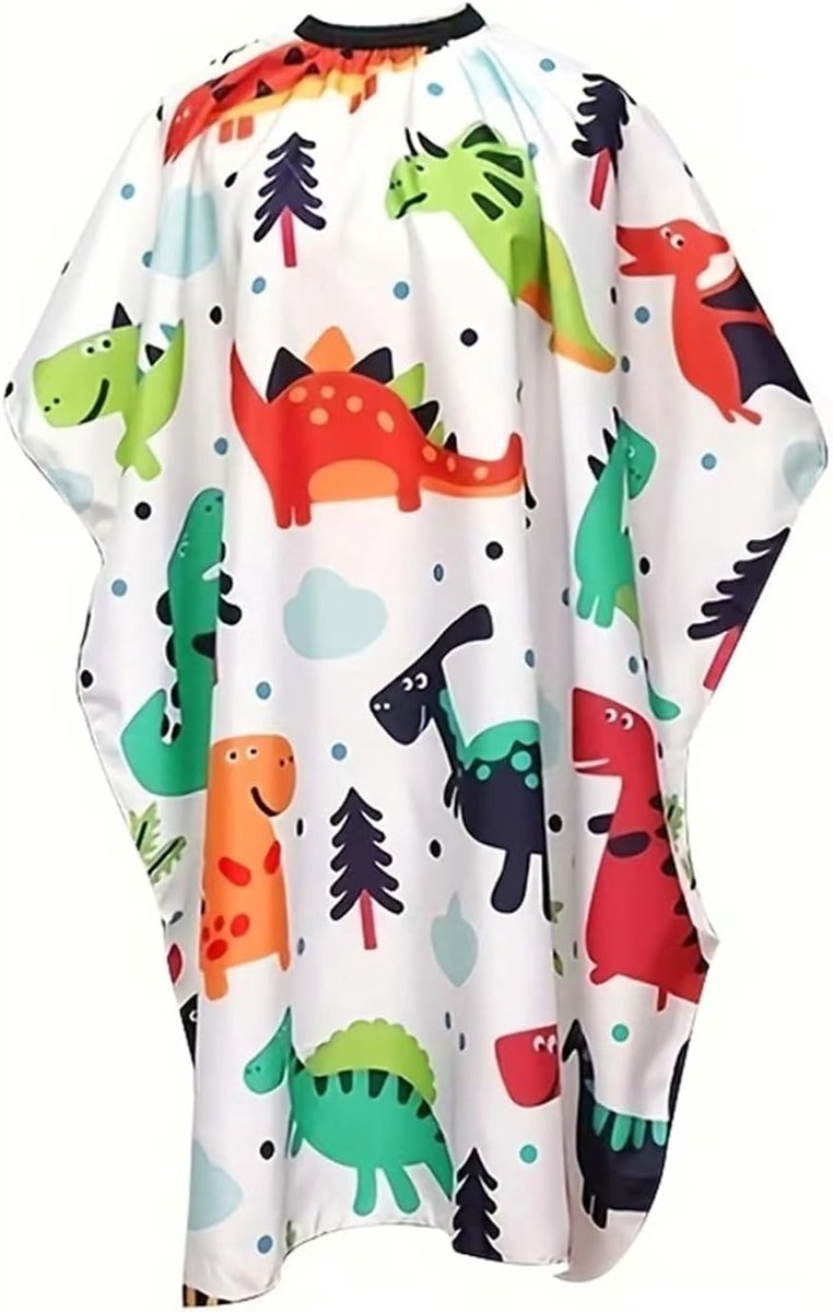 Kapperscape voor kinderen Kapperscape met verstelbare drukknoopsluiting, Kapperschort Kapperaccessoires Cartoon Dinosaurus Kapperscape Haarknipaccessoires Kapperscape voor jongens