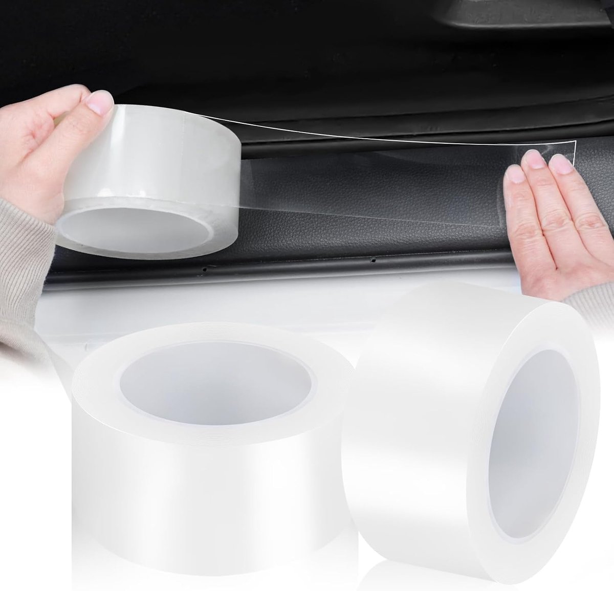 Transparante Beschermfolie voor Verf voor Auto's, Motoren en Fietsen 5cm x 10m, Transparant, Zelfklevend, Verf Bescherming, Deurbeschermer