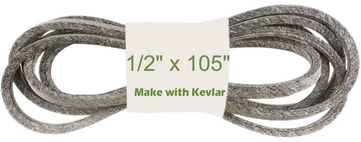 1/2" x 105" maaidekriem Gazonaangedreven maaidekriem Gemaakt met Kevlar Compatibel met Cub Cadet 754-0641, compatibel met Toro 108-2716, compatibel met Cub Cadet 01005374