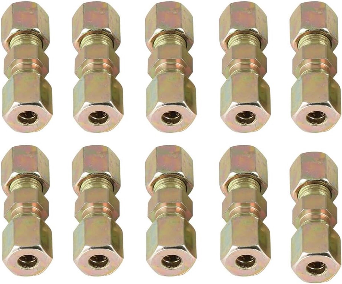 Remleidingverbinders, 10 stuks, 4,75 mm, remleidingconnector, remleidingconnector voor remleiding zonder te scrollen connectoren, koperen stalen remleidingen