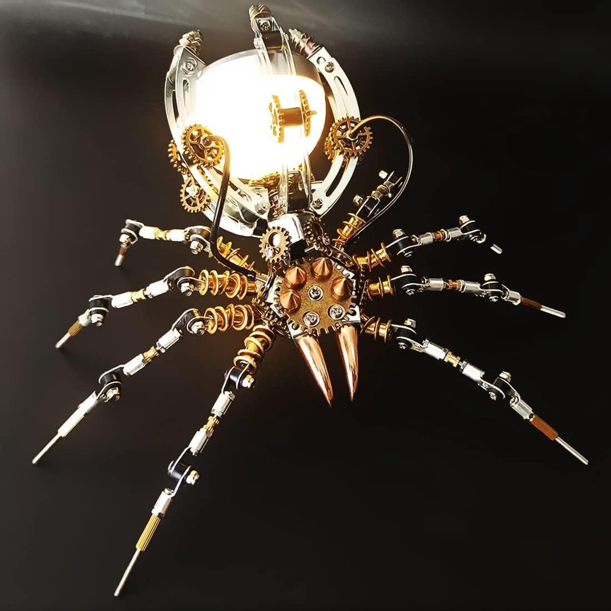3D-puzzel van metaal met lamp, mechanisch model voor volwassenen, met gereedschapsset, modelbouwset, bureauspeelgoed