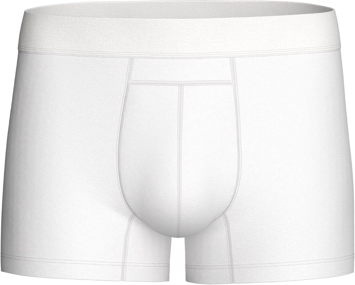 - Wasbare urine-incontinentie katoenen boxershort voor heren, met absorberend gebied aan de voorkant, wit XXL, 42-44" taille