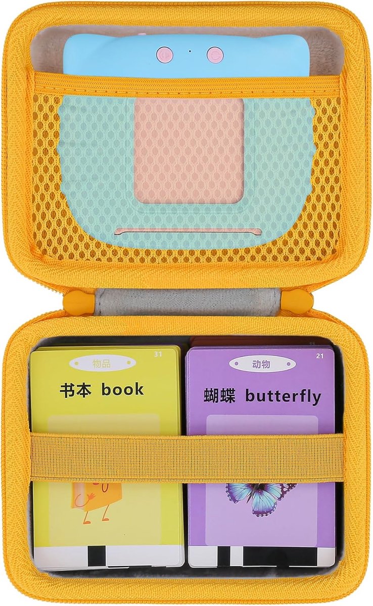 Hard Travel Beschermende Casling Case voor ZNZ/Aullsaty/SURPN Peuter Speelgoed Praten Flash Kaarten, Hard Case Capaciteit Max voor 300 Kaarten - Niet Inclusief Lezer en Kaarten (Blauw, Alleen