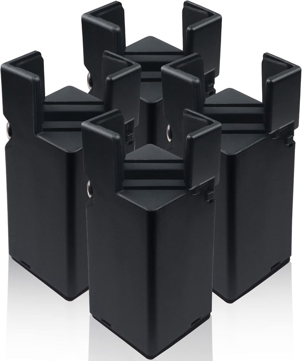 4 stuks verstelbare meubelverhogers 4 inch met schroefklem, stevige bureauverhogers voor bureaupoten, bedliften verhogingen, zwaar belastbaar, tafelverhogers voor stoelframebreedte van 0,7-1,6 inch,