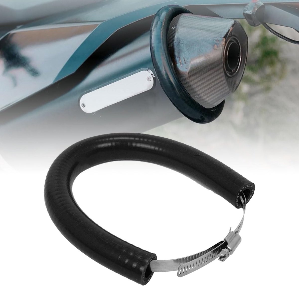 64cm 25" Motorfiets Uitlaatpijp Protector,Uitlaatpijp Cover Guard-Zwart | voor Dirt Pit Bike Motocross Supermoto Enduro