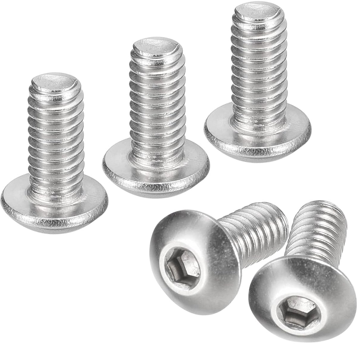 #8-32x3/8" Schakelkop Sokkap Schroeven 50st 304 Roestvrij Staal Sluitingen Zeskant Bout Schroeven Volledig Draad Zeskant Aandrijving Schroeven