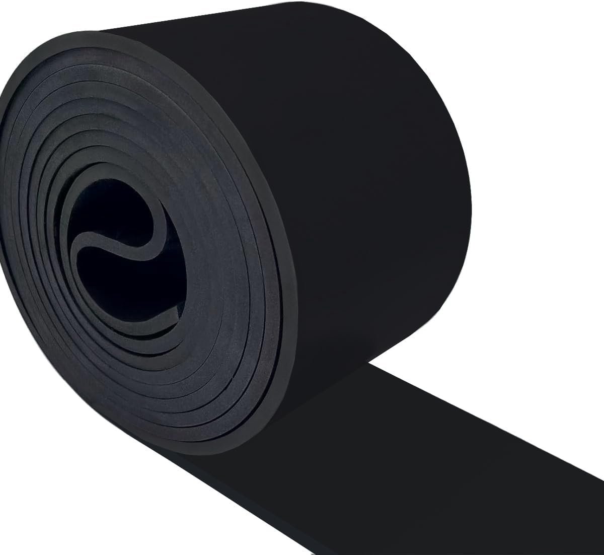 Rubberen wielen, neopreen bogen, anti-vibratiematten, rubberen mat, werkbank, vloerbescherming, isolatie, anti-vibratie, antislip (120 mm x 5 mm x 3 m)