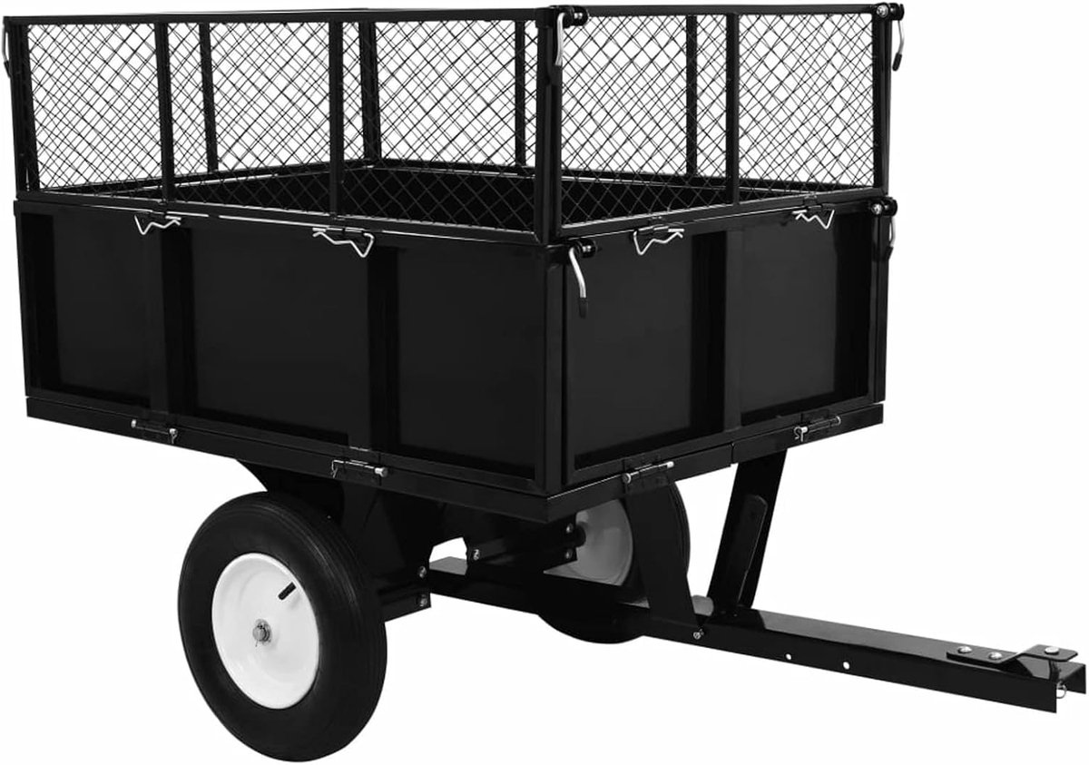 Opvouwbare aanhanger voor grasmaaiers, capaciteit 300 kg, tuinmeubelen voor buiten