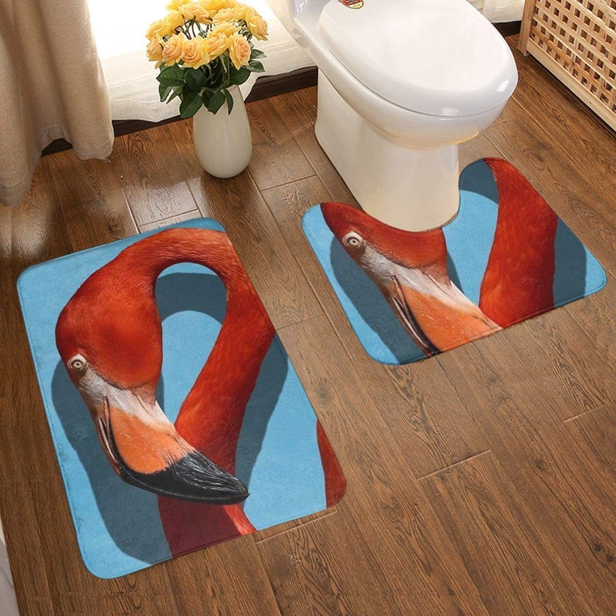 Curves, een kop 2-delige zachte anti-slip badmatset, textuur fotografie inclusief 80x50cm hoge Absorbency wc-bril en 50x40cm microvezel zachte zachte zachte badtapijt, anti-slip mat wasbaar.