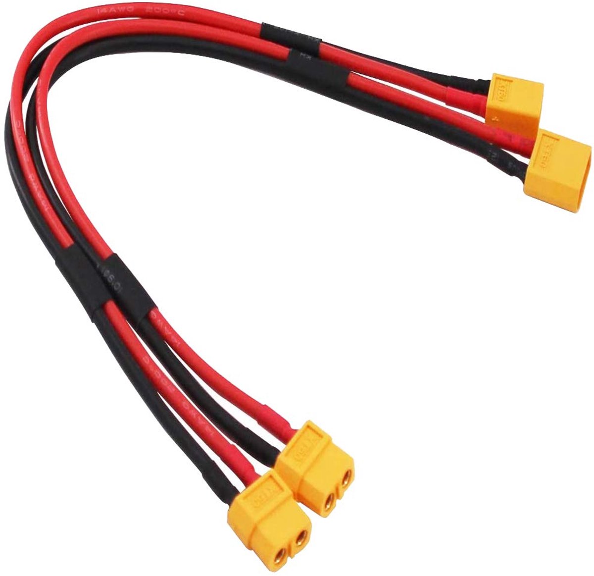 XT60 Mannelijke Plug Connector naar XT60 Vrouwelijke Plug Connector Adapter Extension met 30 cm 14AWG Siliconen Draad (xt60 kabel)