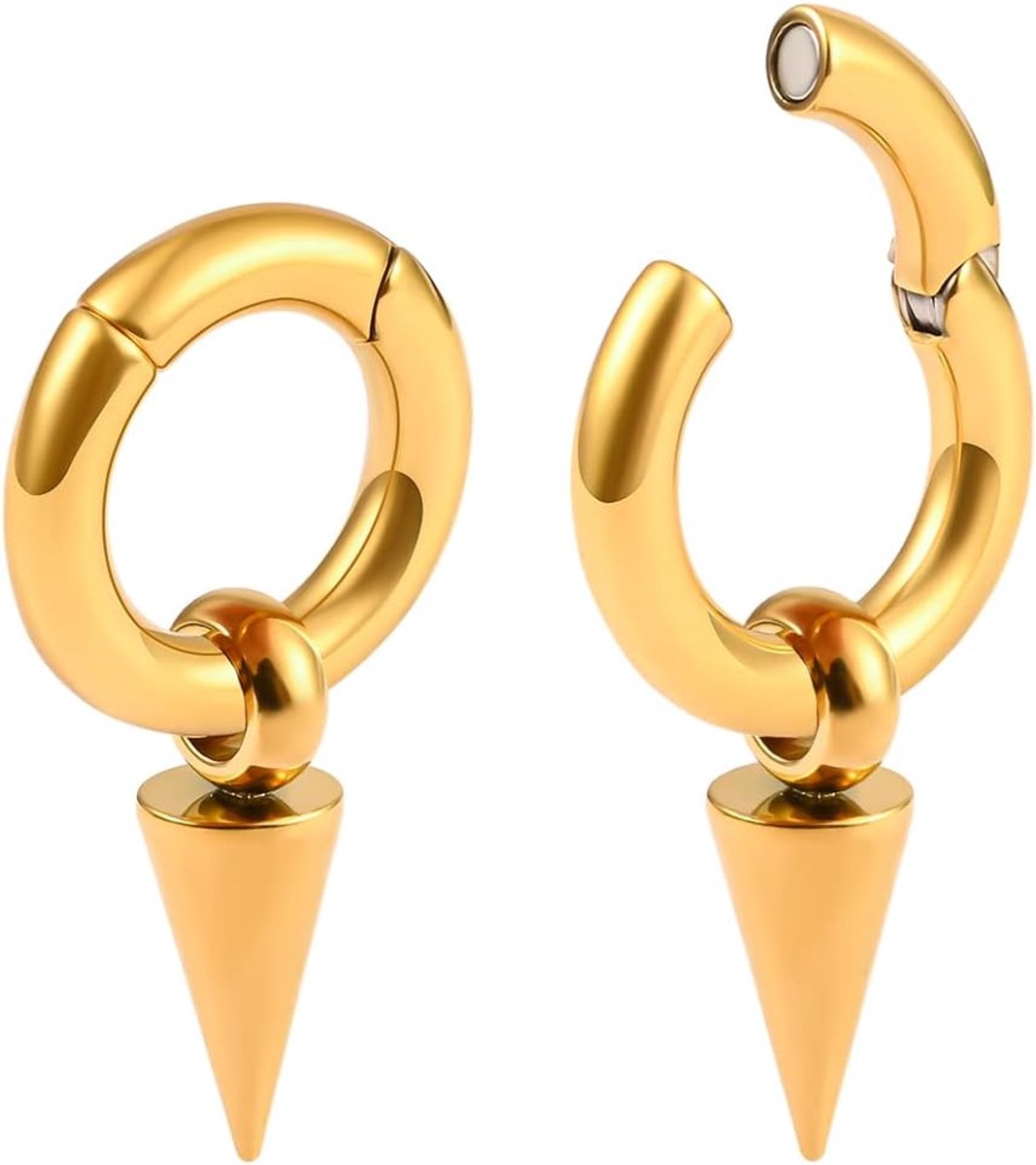 vleestunnel, pluggen, hoepel, roestvrij staal voor uitgerekte expander-oorpiercing, 4 mm, 6 mm, Metaal