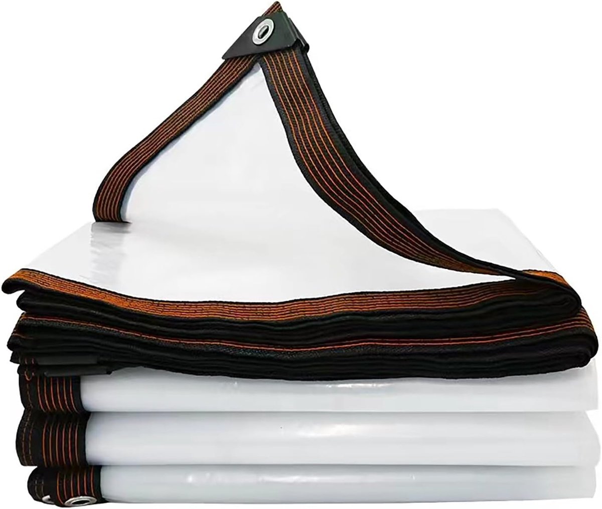 zeildoek, zwaar belastbaar, met doorvoertules, 1.5 x 2m, waterdicht, pvc, dik dekzeil, transparante hoes voor buiten, voor tuin, terras, gazon, planten, kas of schuur