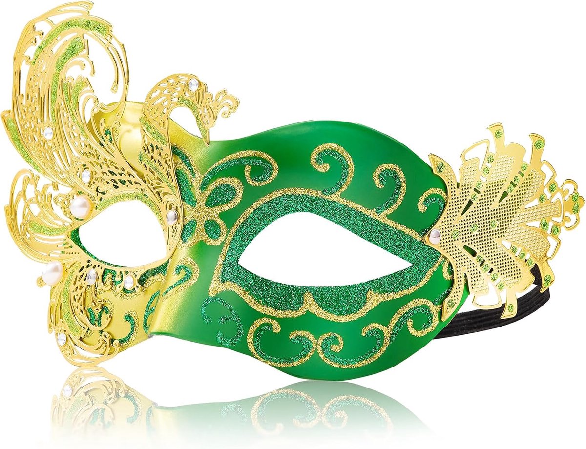 2024 Nieuw maskerademasker voor dames, pauw, vlinder metalen Venetiaans masker voor Mardi Gras, kostuumfeest, carnaval