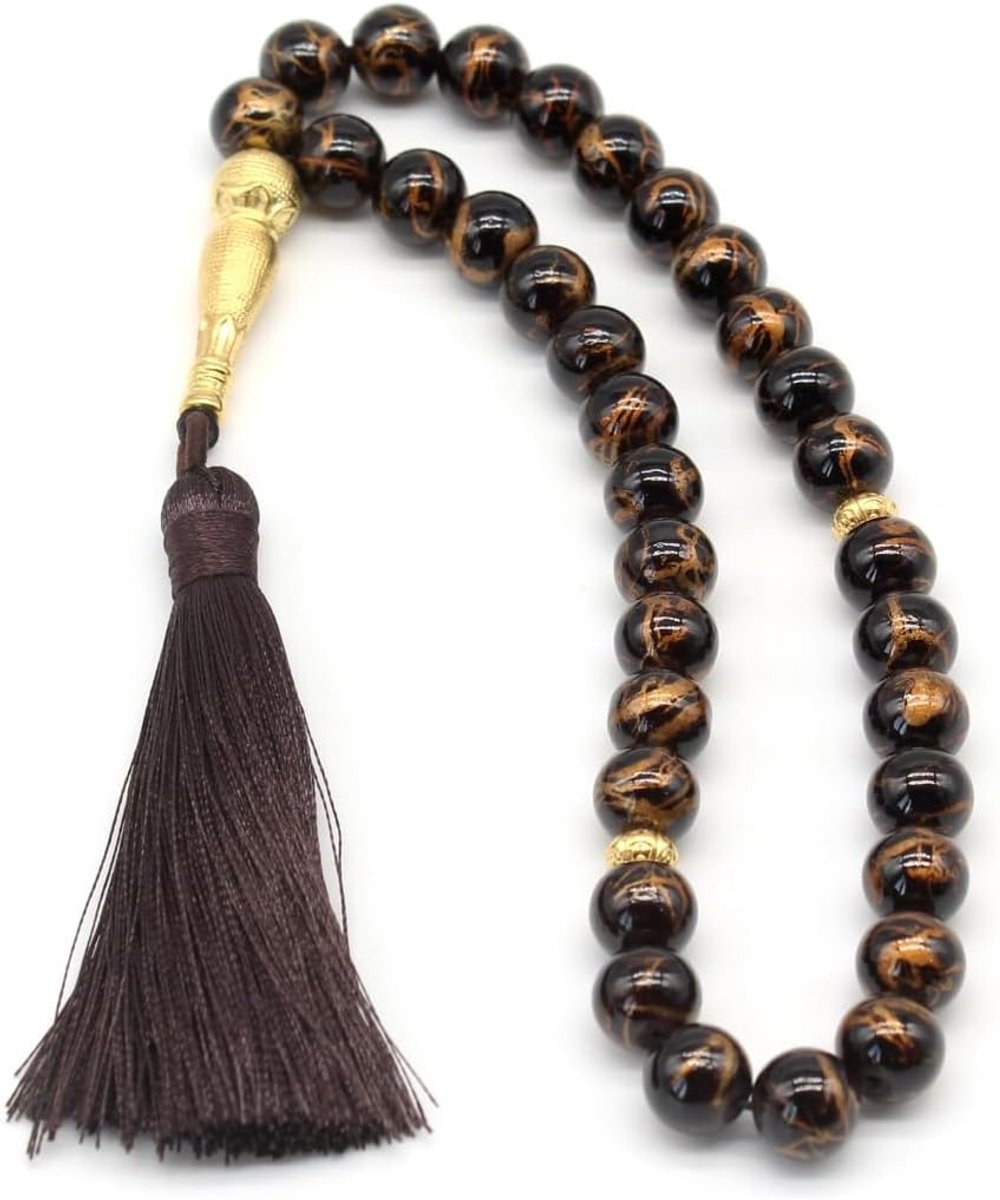 Kralen, Tasbeeh, Sibha, Moslim Mala, Masbaha, Misbaha, Tesbih, Tespih, Dhikr kralen, Zikr kralen, Worry Beads Prayer Counter Arabische kwast armband