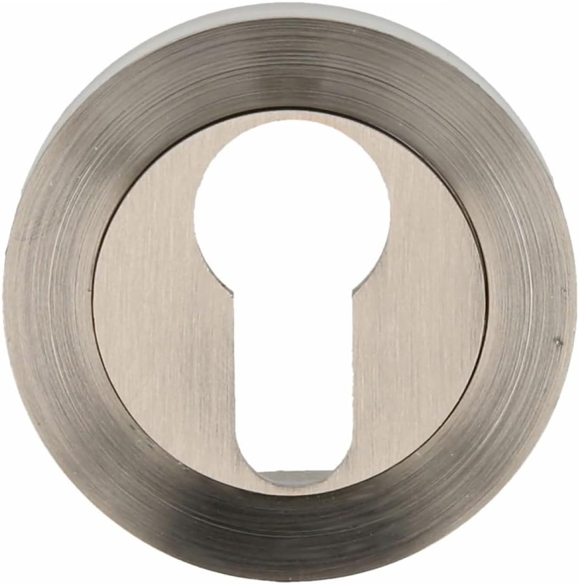 - Sleutelgatrozet - Model 3Z - Ø52 mm - 10 mm breed - Ronde rozet voor sloten - Compatibel met Europrofielcilinders - Matzilver Zamak