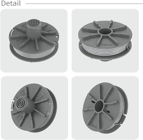 draadspoel, 4 stuks, diameter van 1,65 mm, 6,1 m, 5307-20 vervangende autofeed spoel lijn, nylon spoelen voor Gardena EasyCut ComfortCut PowerCut SmallCut Grastrimmer — afbeelding 2