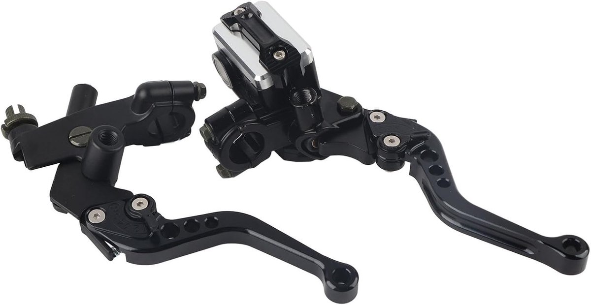 Motorfiets Koppeling - 7/8 Inch 22mm Motorfiets Rem Koppelingshendel Hoofdremcilinder Reservoir Motorbike Handvat Montageset Universeel Zwart