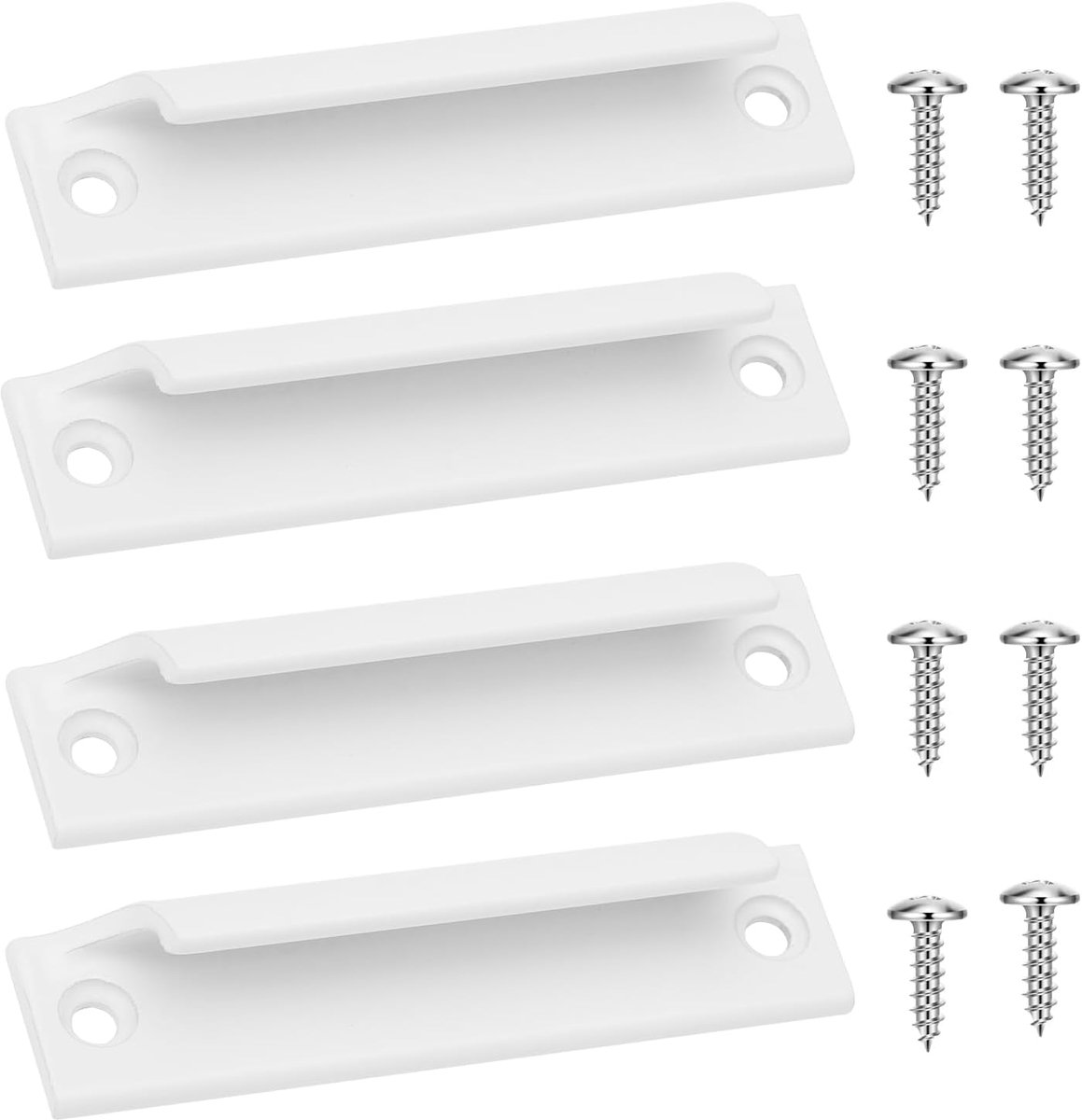 4 stuks balkondeurgreep, buitendeurgreep met schroeven, aluminiumlegering, deurgreep, terrasdeurgreep, schuifdeurgreep, ladegreep