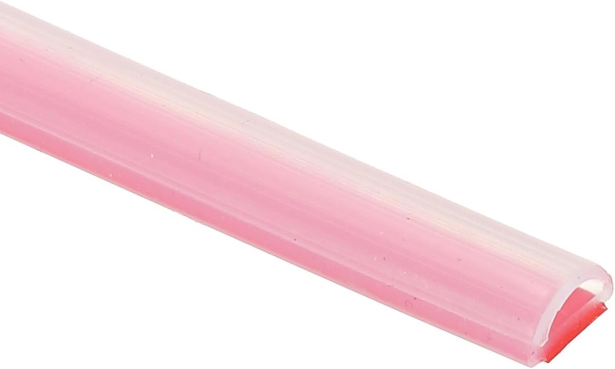Siliconen weerstrip deurafdichting, 3 m D-vorm weerstrippen, zelfklevende deurafdichtingsstrip voor deurframe, raamafdichting, grote opening, 0,8 cm B x 0,04 x 0,16 H, helder/rood