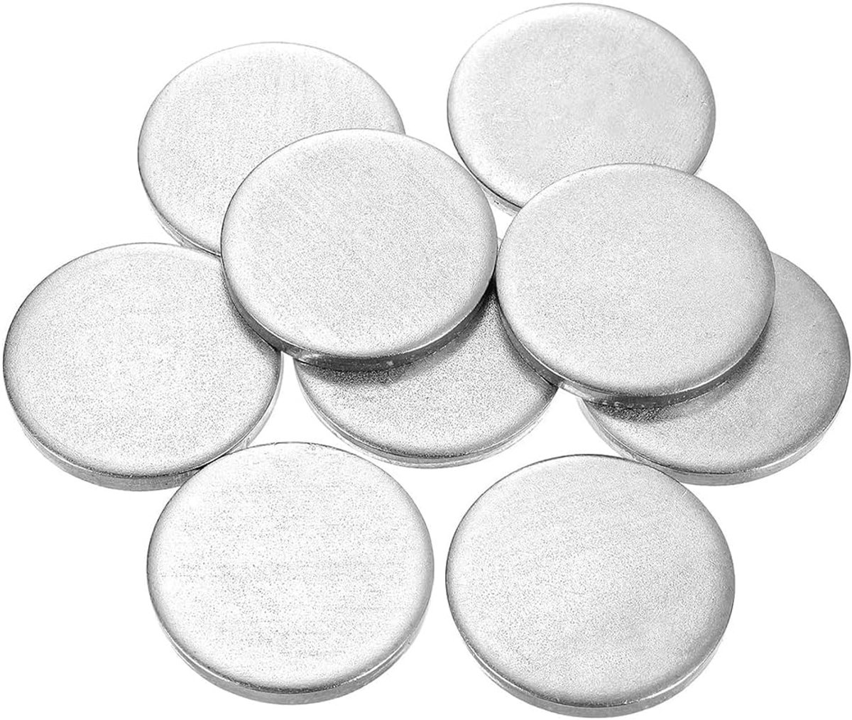 20 gravureblanken van roestvrij staal 25 mm, dikte 2,5 mm, ronde plaat van roestvrij staal 304 voor stempelen, metaalbewerking, sieraden.