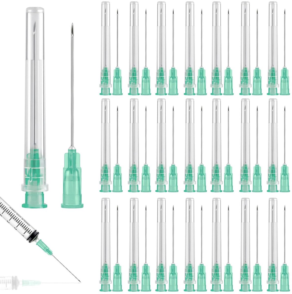 100 Stuks 21 G (0,8 x 38 mm) Roestvrij Staal Afgiftebuis Voor Vloeistoffen, Individueel Verpakte Afgiftebuis Voor Navulbare Vloeistoffen, Industrieel laboratoriumtoebehoren Voor Huishouden