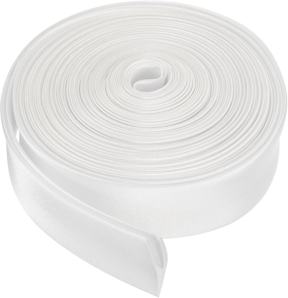 Double Fold Bias Tape voor Naaien 4/5 Inch x 5,5 Yards Satijn Pre-Vouw Continu Lint voor Zoom Naaien Quilten Randen DIY Ambachten, Wit