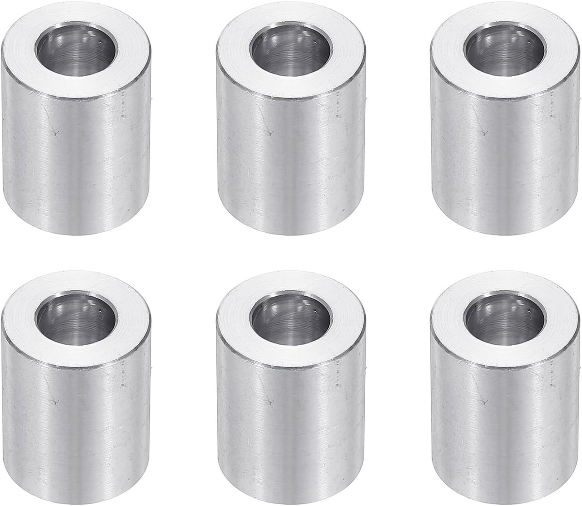 M8 Aluminium Spacers, 6 Stks Metalen Spacers Aluminium 8.2mm ID x 16mm OD x 20mm L Aluminium Spacer Schroef Standoff Ronde voor 5/16 of M8 Schroefbouten