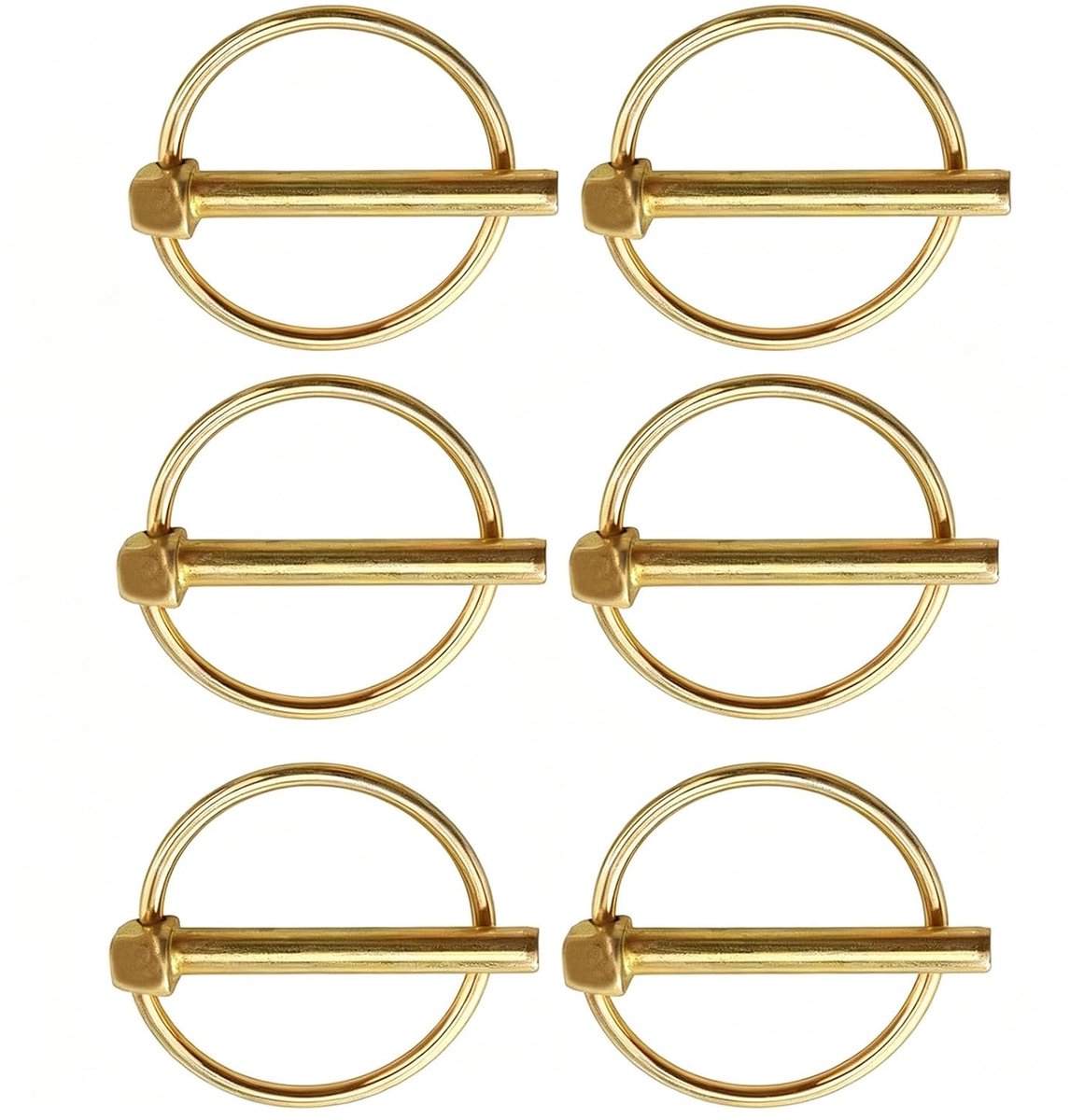 8 x 40 mm klapsplinten, 6 stuks ronde klapstekkers, verzinkte klapsplinten, veiligheidsklapstekker, assortimentskit, voor boot, fiets, aanhanger, tractor, grasmaaier