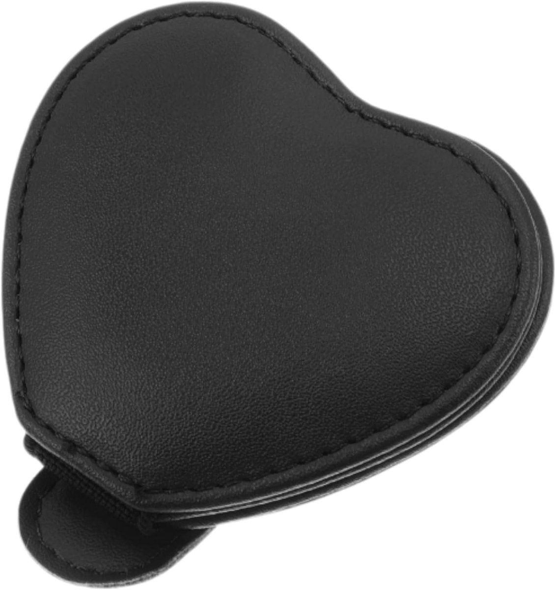 Zonnebril Clip Universele Zonneklep Brillen Houder Clip PU Leer Zwart 3.15"x2.85" 1 Pc