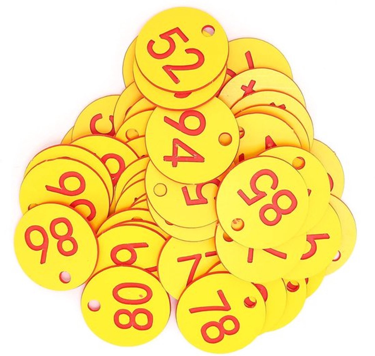 Nummermarker 50 Stuks - Ronde Etiketten - Geperforeerd - Identificatie - Bijenkorf Accessoire - Duurzaam ABS Materiaal