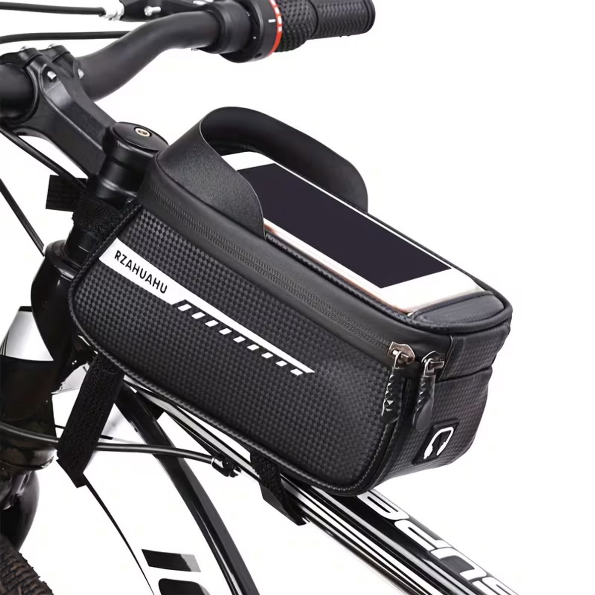 Telefoonhouder Fiets met Waterdichte Voorframe Fietstas - Touchscreen Stuurstas - Zwart