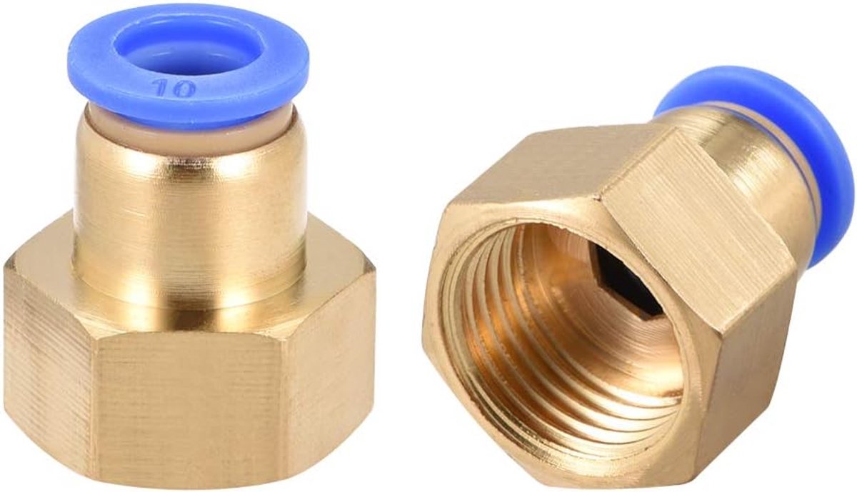 sourcing map 2 stuks Binnendraad rechte schroefdraad insteekscharnier snelkoppelingen 1/2" G 10mm de