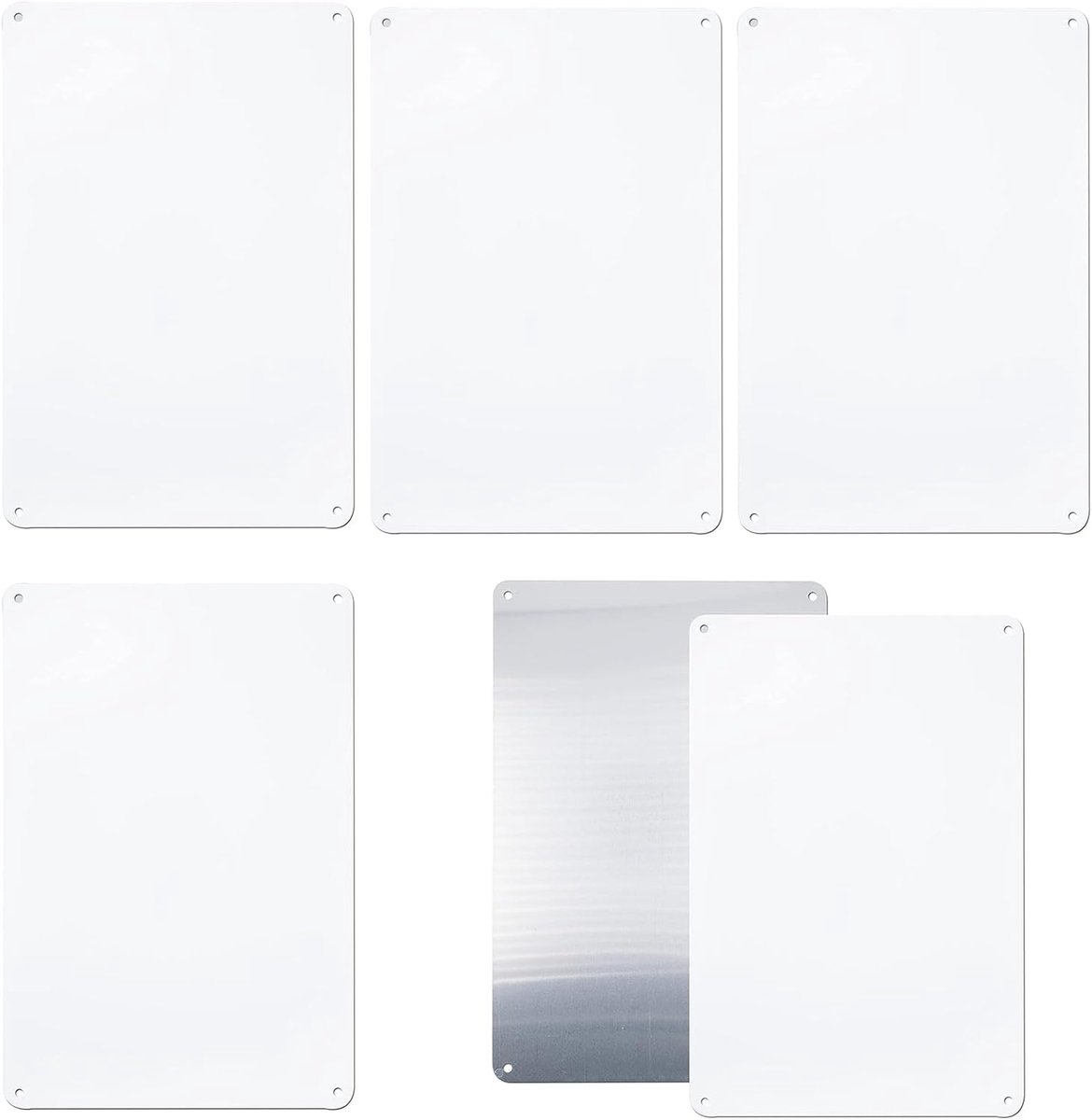 5 stuks sublimatie metaal blanco aluminium met 4 gaten | Sublimatie transfer muur poster voor reclamebord DIY wanddecoratie 300x200x0,65 mm