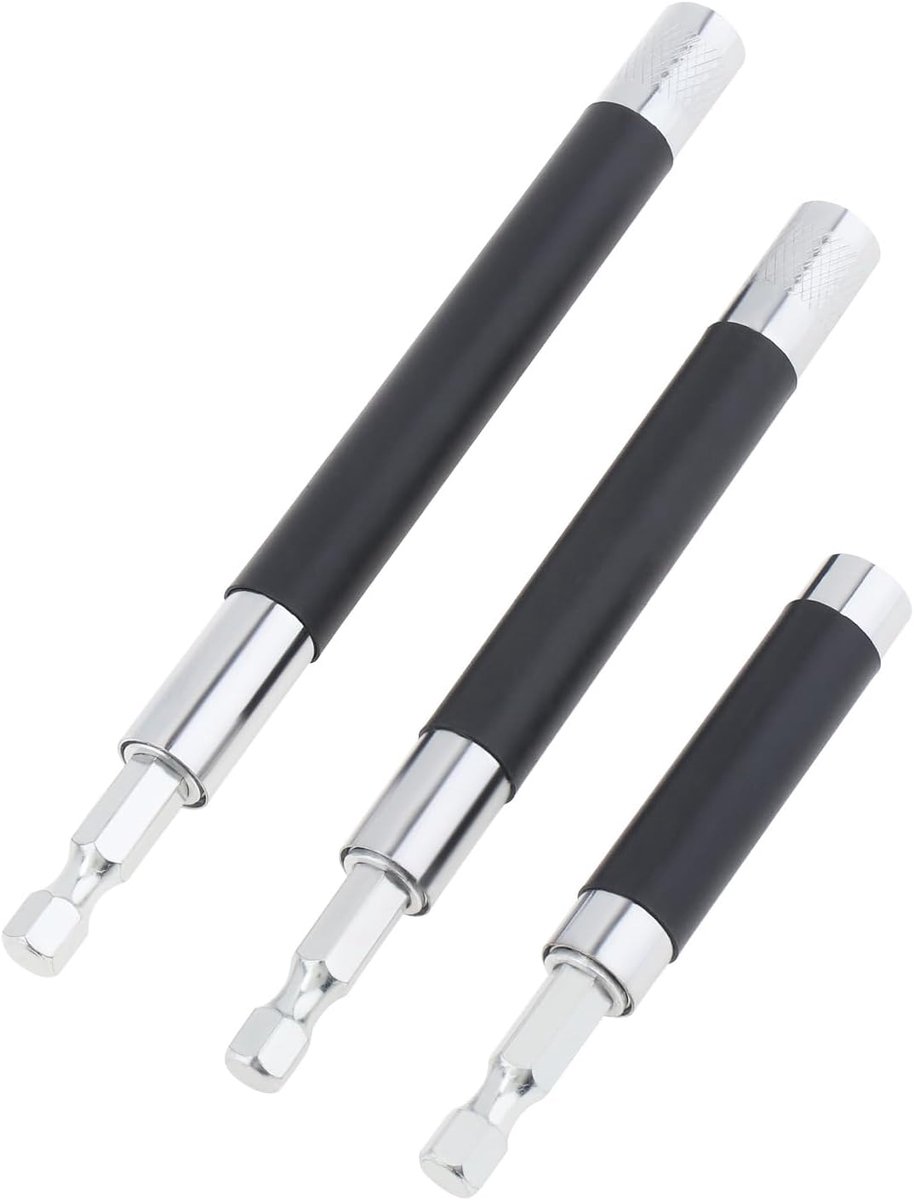 3 stks/set Schaalbare Magnetische Schroef Drive Gids Boor Tip Houder Schroevendraaier Bit Houder Extension Bar Adapter, Boor Gids Staaf Adapter