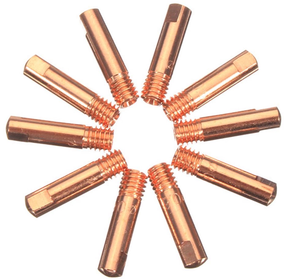 20 stuks koperen contacttips, lastips 0,8 mm voor MB15AK MIG laszaklamp tips verbruiksartikelen laspistool accessoire gasmondstuk tips
