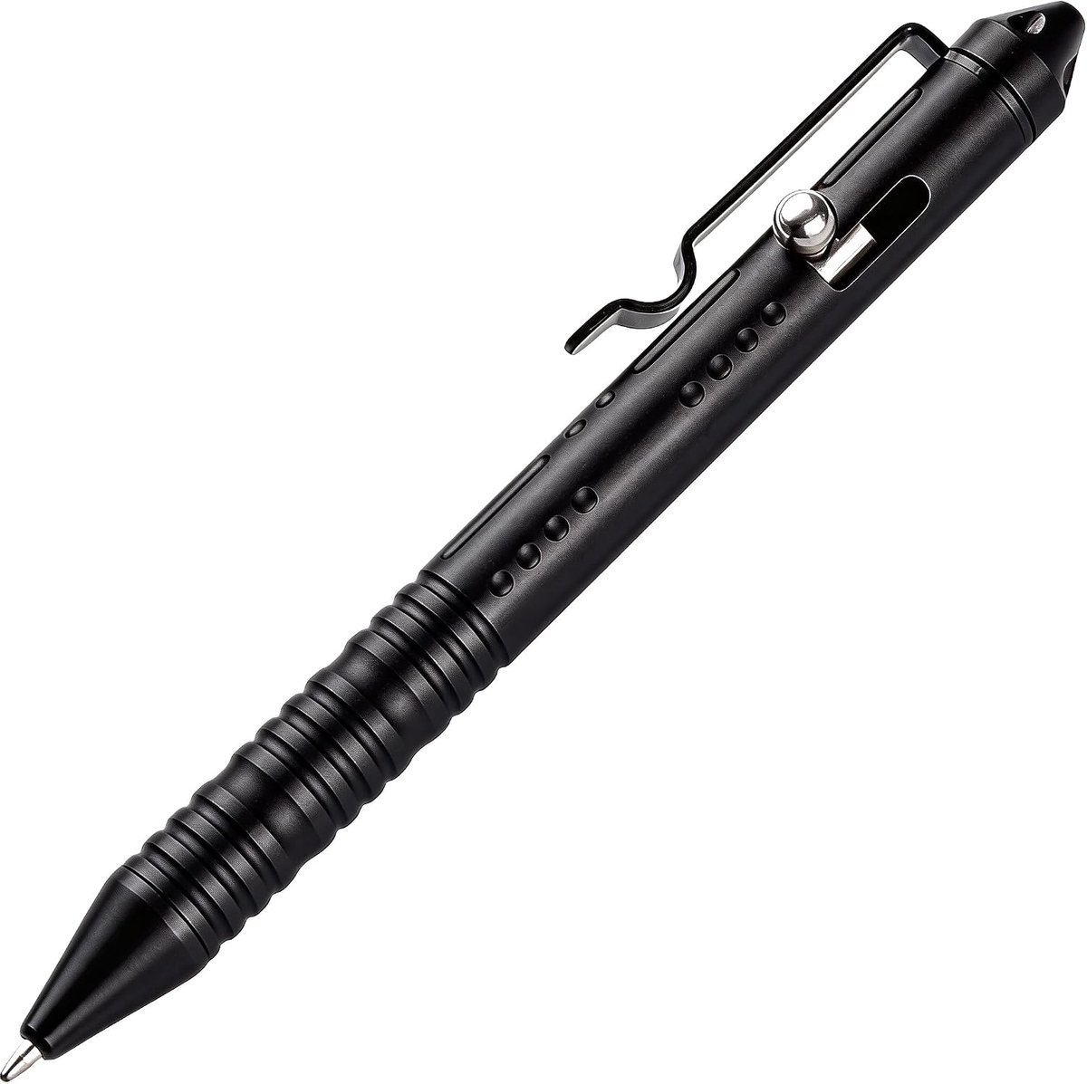 Bolt Action Pen | Balpen | Duurzame RVS Clip voor Pocket Business EDC Signature | Kleur Zwart (TP156)