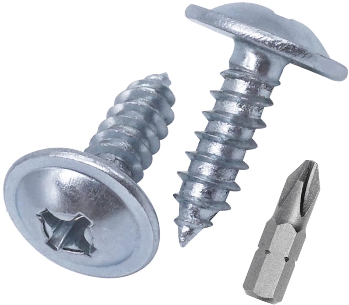 (Pack van 1000 stuks) verzinkt staal 4,2 x 13 mm houten schroeven, metalen schroeven, Phillips gemodificeerde trusskop, zelftappend (1000, 4,2 x 13 mm)