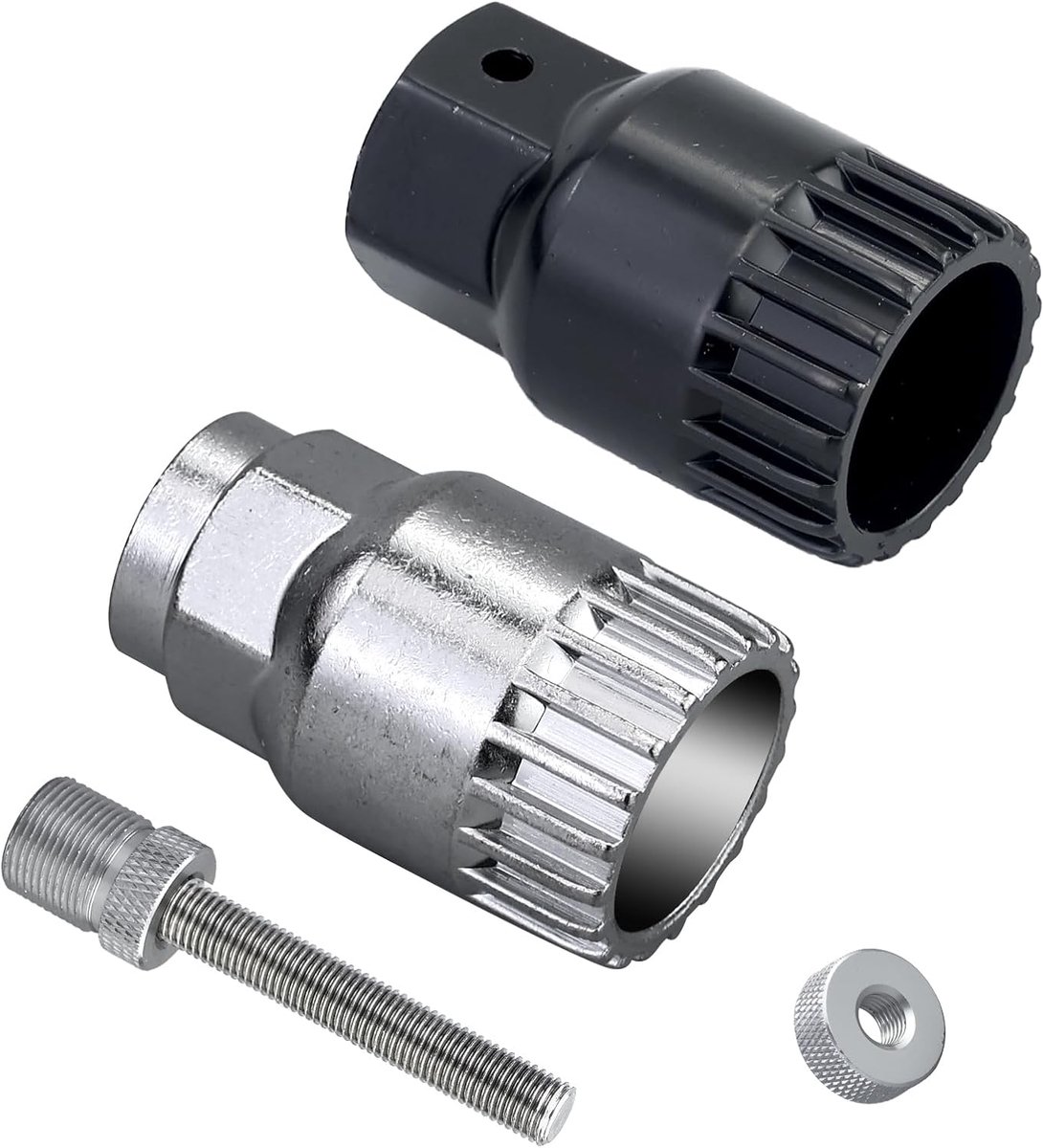gereedschap, cranktrekker, verwijderaar, 24 mm, universeel 20 tanden anti-slip gereedschap, binnenlagersleutel, met 1 zwarte middenhouder, fietsreparatiegereedschap