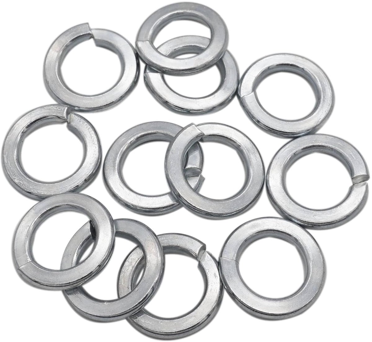 (100 stuks) Verzinkte DIN127 veerringen M16, metalen ringen, veergespleten borgringen