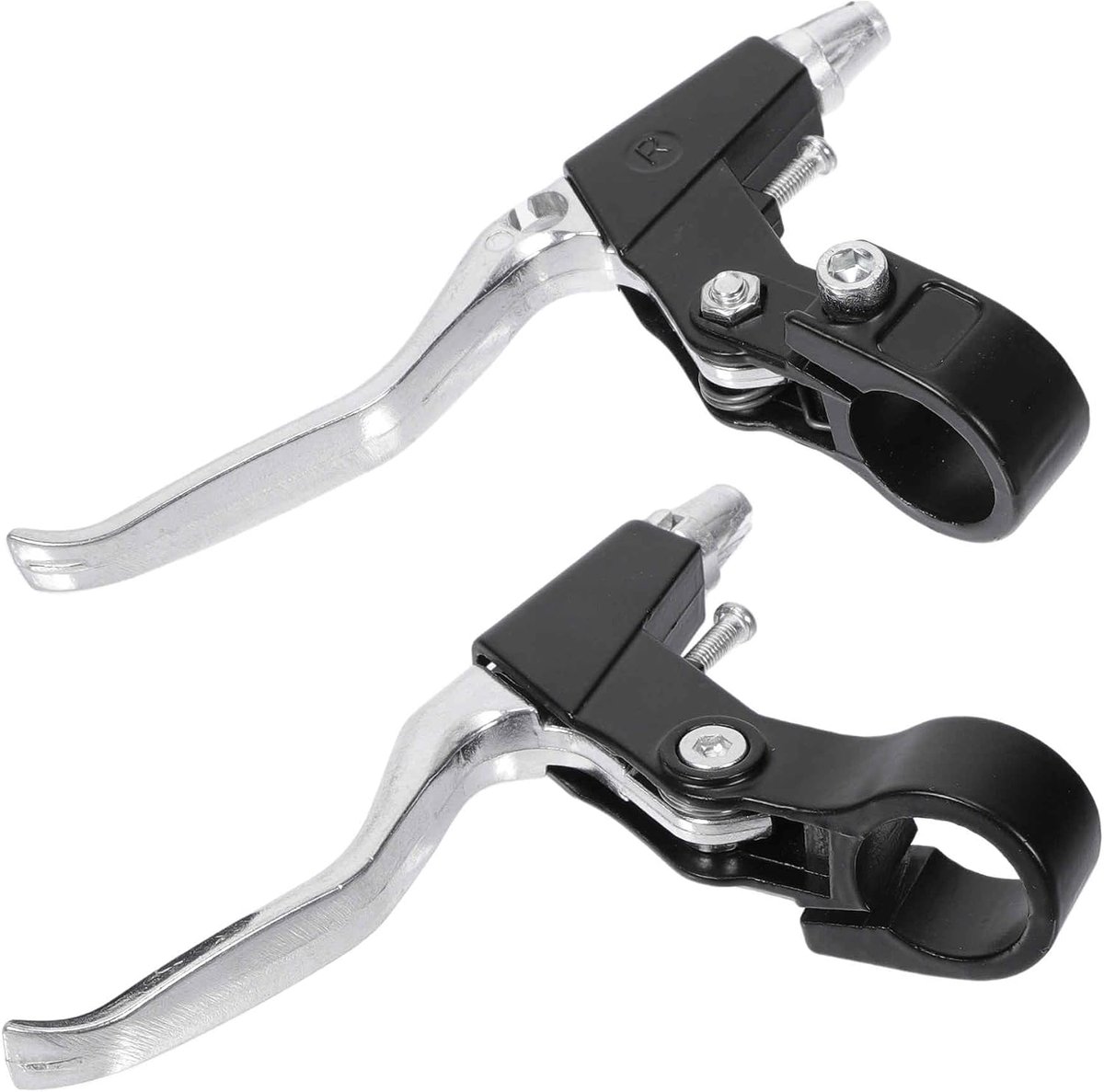 1 paar, aluminiumlegering, voor racefiets | Zilverkleurig, voor mountainbike, installatiediameter 22,2 mm, remhendellengte 9 cm, afmetingen 14,3 x 9,8 cm