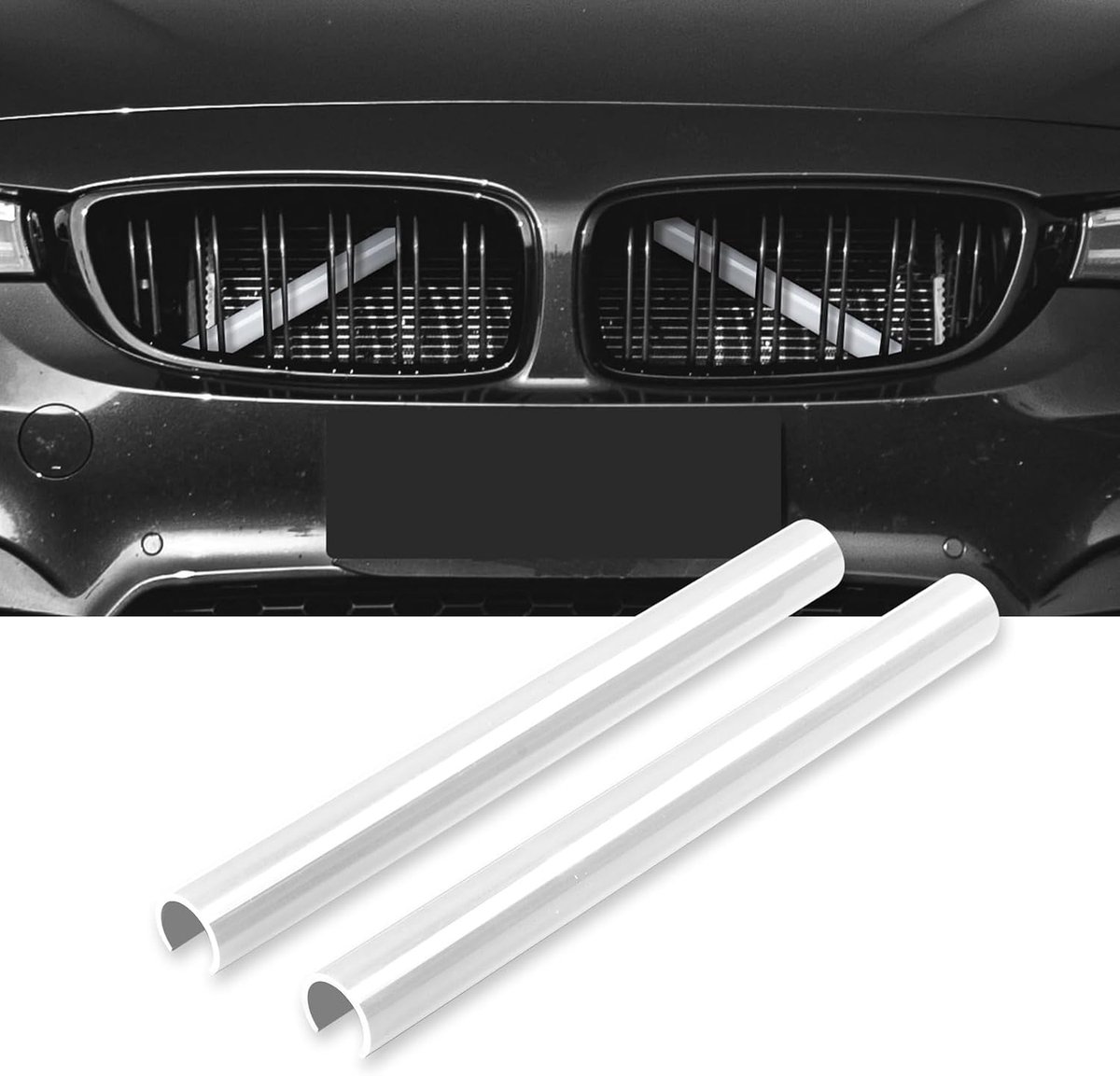 Grill Inzetstrips Voor BMW Serie1/3 F20 F30, Wit | Grille strips decoratief, past op F21 F22 F23 F45 F31 F33 F36, modellen 320i 335i, bouwjaar 2011–2021