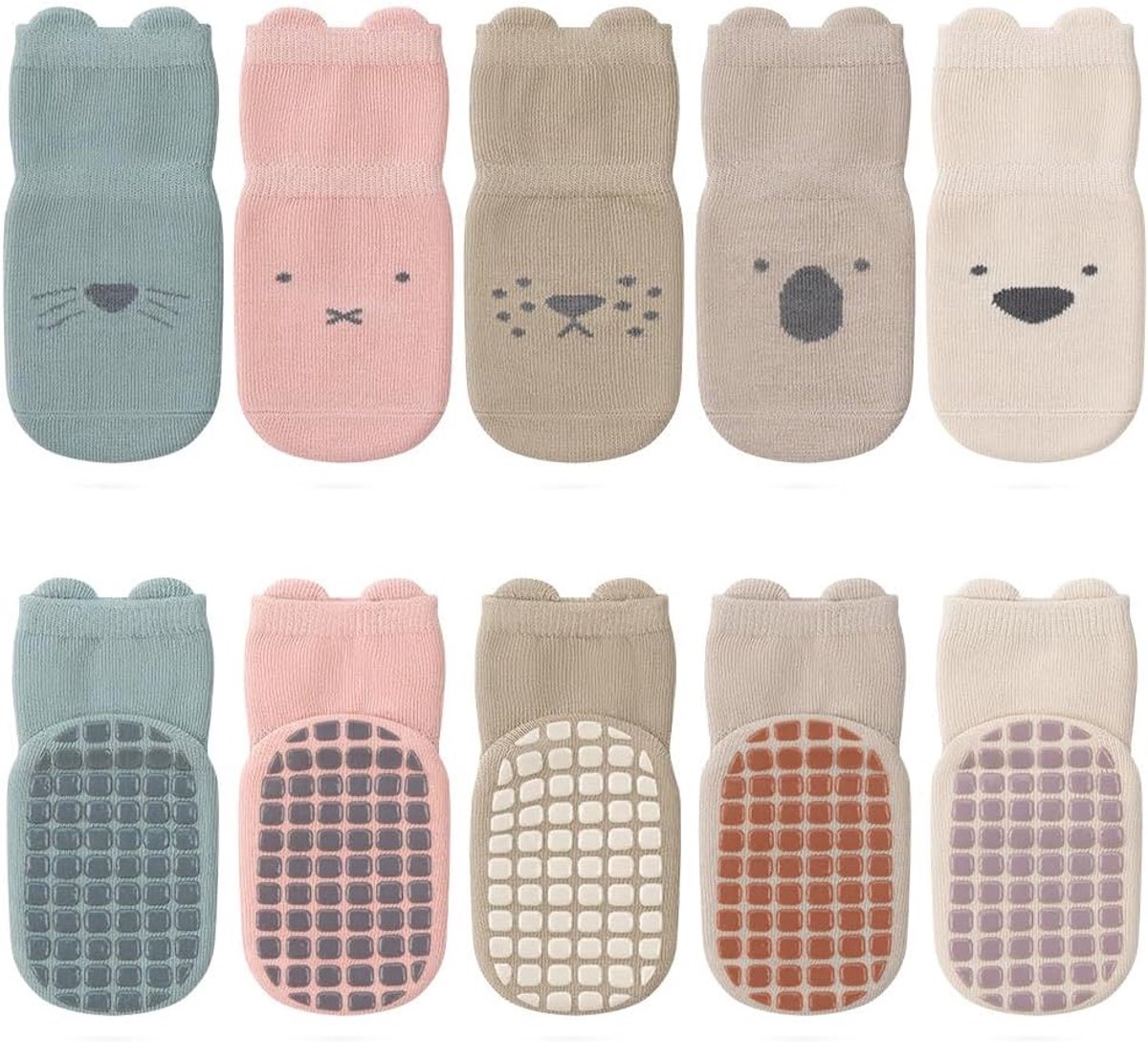 Sokken baby peuters ABS antislip sokken diermotieven stopper sokken katoen crew sokken