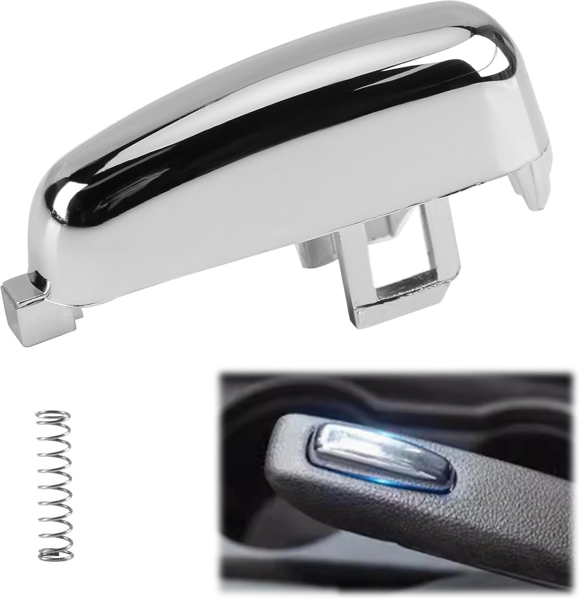 Schakelaar Set Legering Handremknop Met Veer voor Vauxhall Opel Mokka 2012-2018 17 16 15 14 13 Zilver